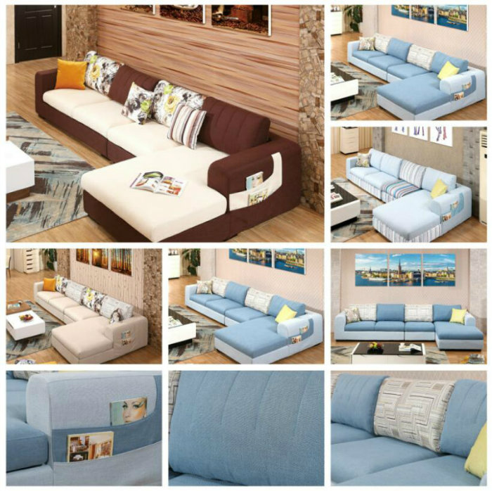 Modern Style Simple Wooden Sofa Set Design