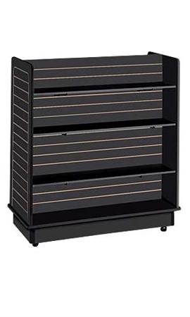 Black Slatwall Gondola with 6 Shelves