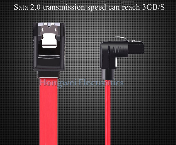 PVC Flat 90 Degrees SATA a Serial Port Hard Disk Data Cable