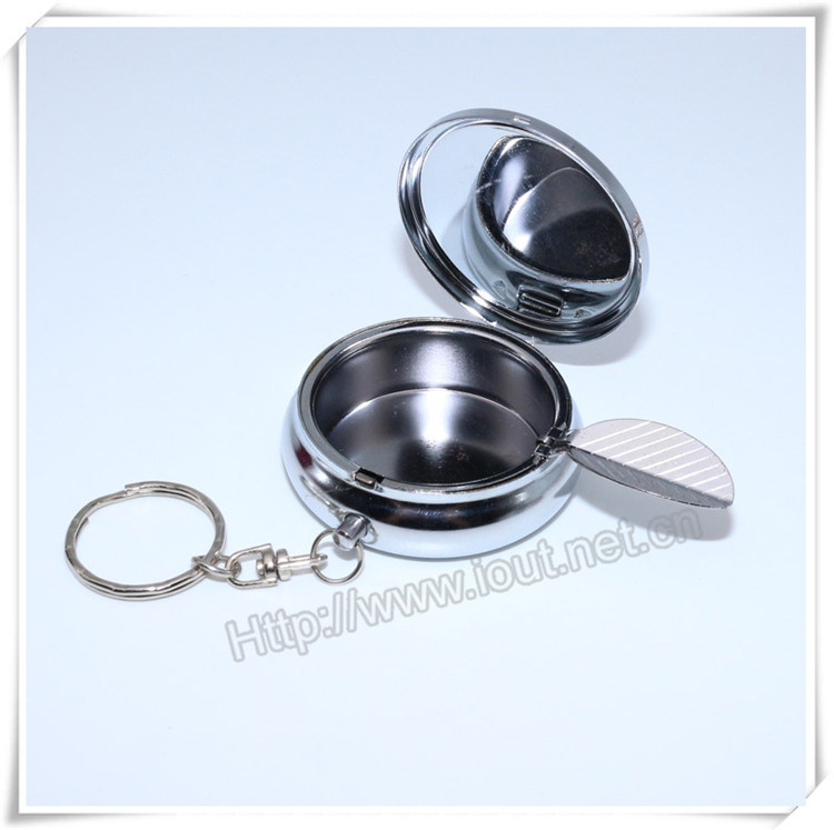 Religious Metal Packing Box, Round Box, Catholic Box, Rosary Box (IO-p032)