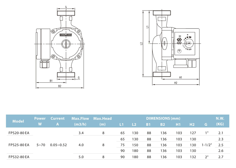 Energy Saving Hot Water Pump for House and Building