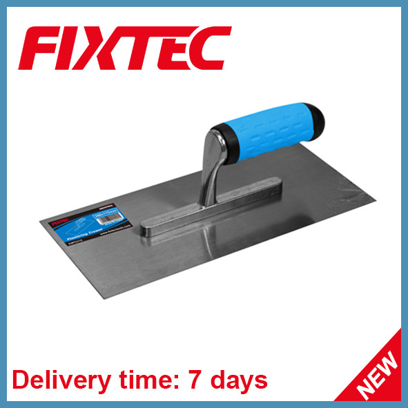 Fixtec Carbon Steel Plastering Trowel with Soft Grip Plastic Handle