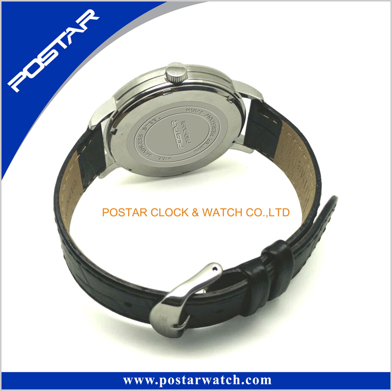 Charming Design Fashion Quartz Watch with Genuine Leather Band