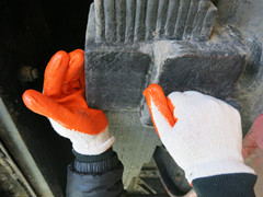 Knitted Orange Latex Coated Working Glove Dkl312