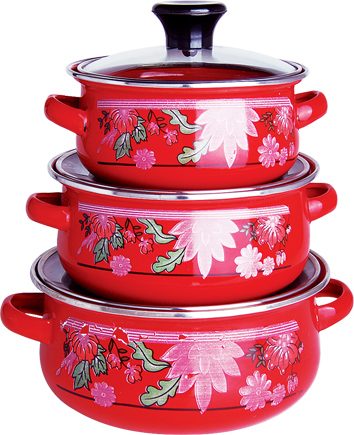 Enamel Casserole/3PCS Kitchenware Set /3PCS Cookware Set