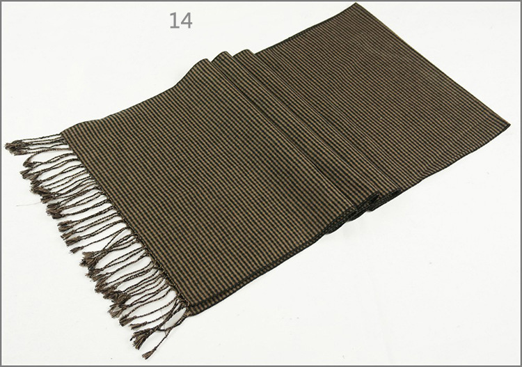 Men's Womens Unisex Reversible Cashmere Feel Winter Warm Checked Diamond Printing Thick Knitted Woven Scarf (SP817)