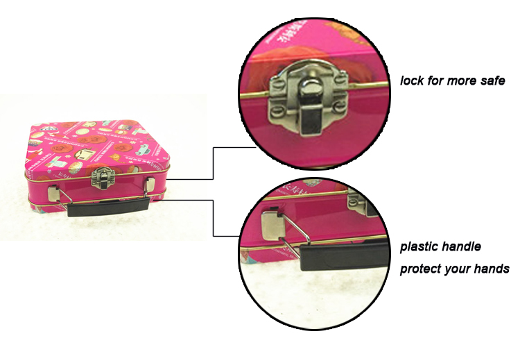 Free Sample Rectangle Shaped Lock Box with Lock and Handle