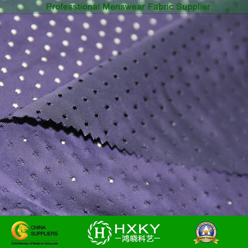 Star Design with Plain Dyed Perforated Polyester Fabric