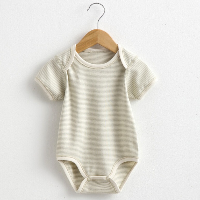 Summer Striped Short Sleeves Baby Romper