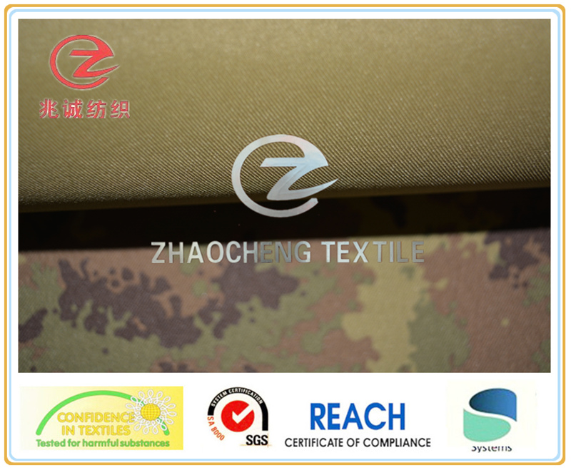 (ZCBP006) 150d Spandex Camouflage Printing Fabric of Italy Style with PU Coated for Military Uses