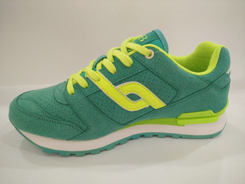 Women Athletic Lace up Green Gym Shoes