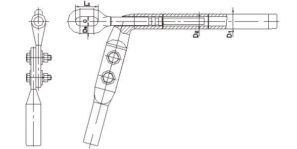 Ny-Bg Type Strain Clamp Used for Aluminum-Clad ACSR