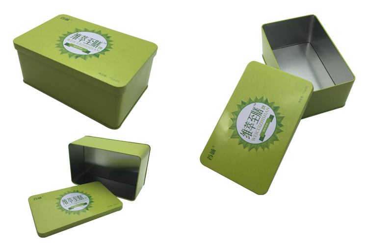 Metal Food Packaging Wholesale Rectangle Tin Box Custom Printing