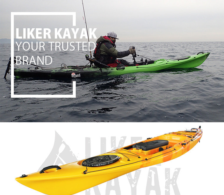 Liker New Single, Double, Sit in, Sit on Top Plastic Fishing Kayak