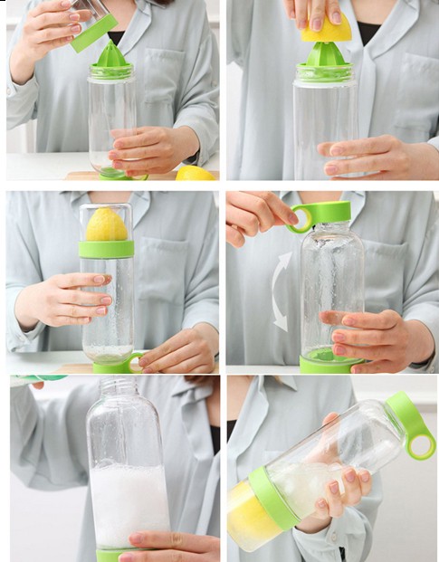 Lemon Cup Citrus Zinger Juice Source Vitality Clear Water Bottle