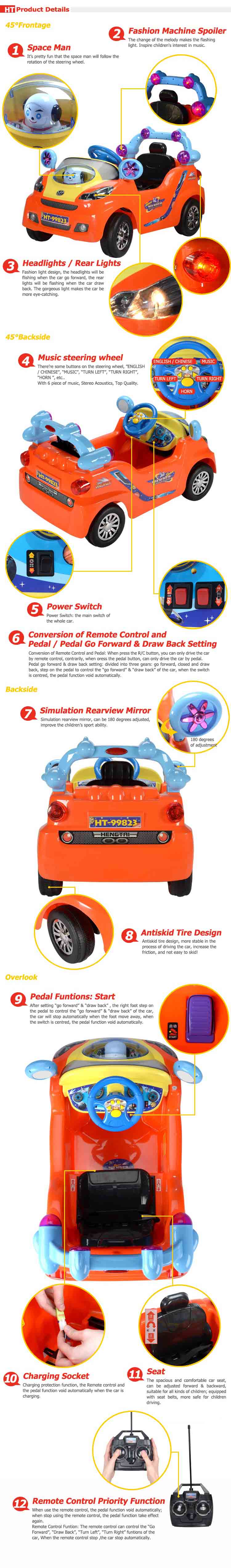 Ride on Car Remote Control Car (HT-99823)