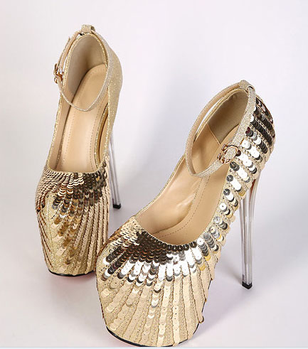 New Design Fashion High Heeled Ladies Shoes (Y 10)