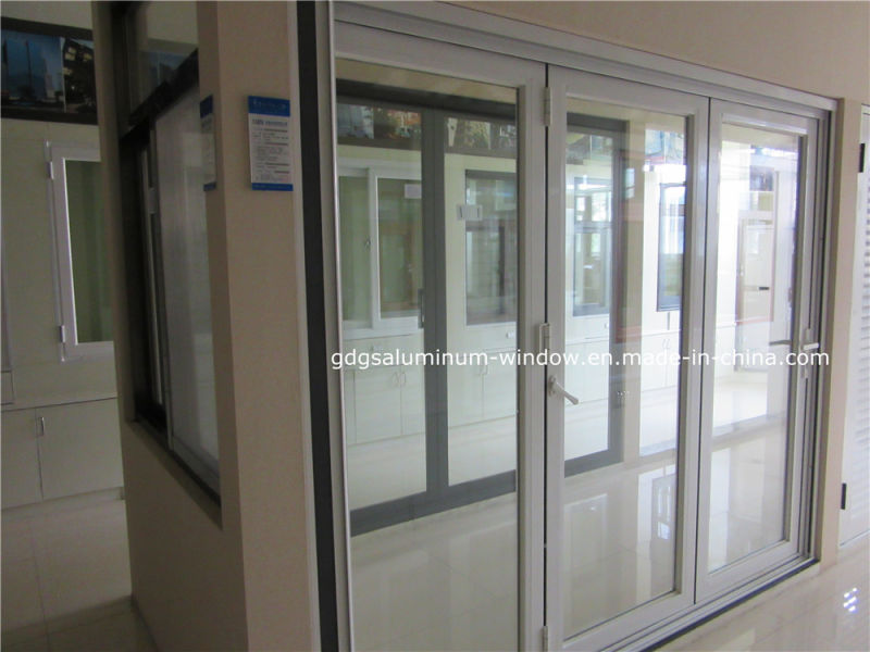 Powder Coated Tinted Glass Aluminium Bi-Folding Door with Soundproof and Waterproof