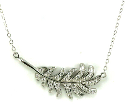 High Quality and Fashion Jewelry 925 Sterling Silver Plume Necklace (N6593)