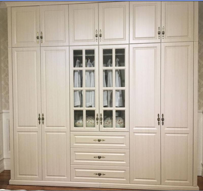 Customized European Style PVC Vavumn Wardrobe Closet (MOQ= 1 SET)