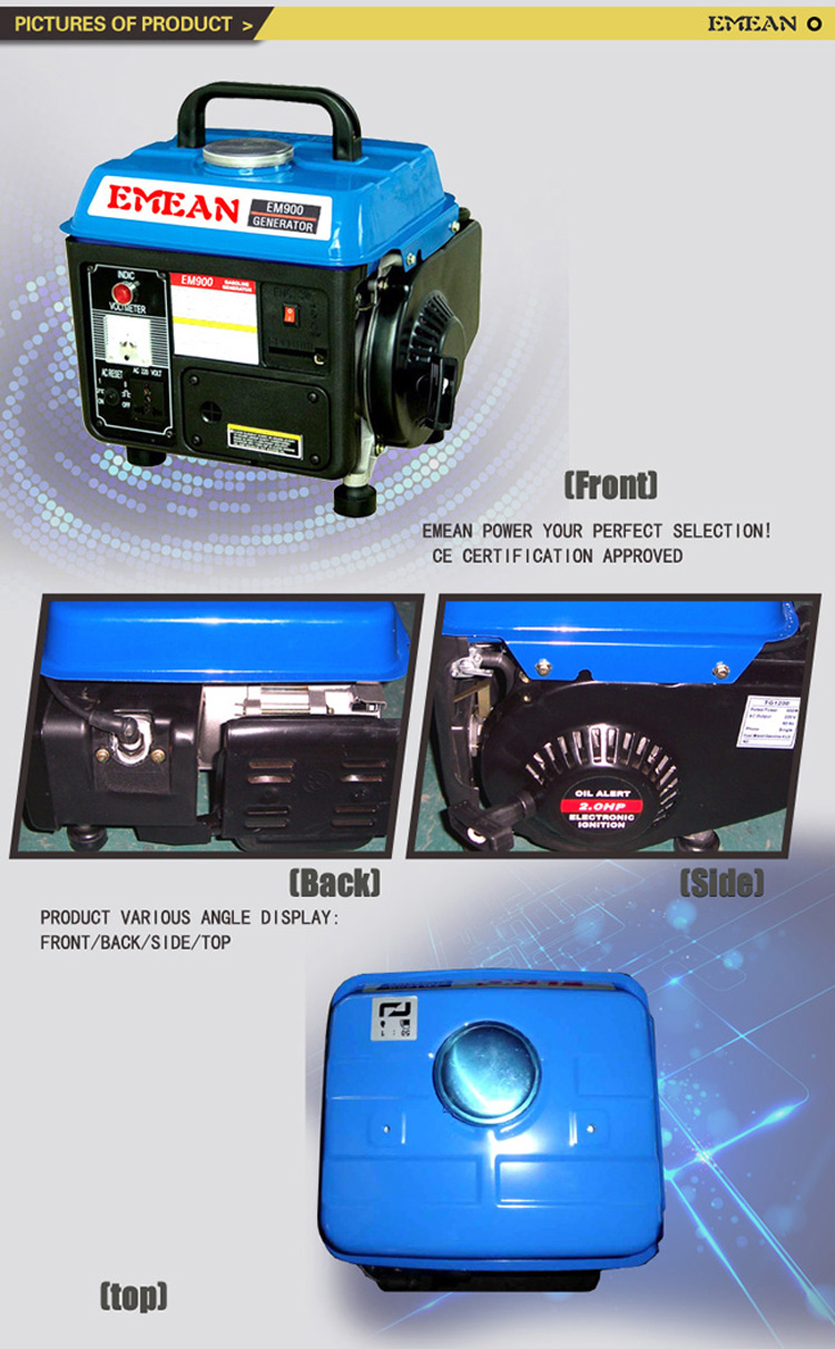 600W Hand Start Gasoline Generator 650W with CE