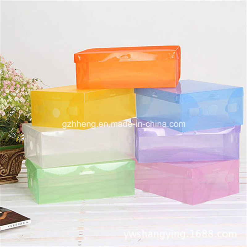 PP Plastic Folding Packs Crystal Handle Shoe Box (HH05)