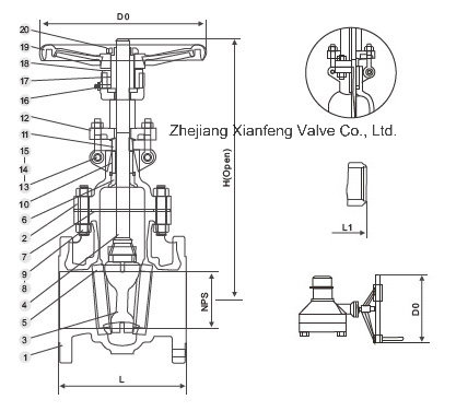 API600 Big Size Carbon Steel RF Gate Valve