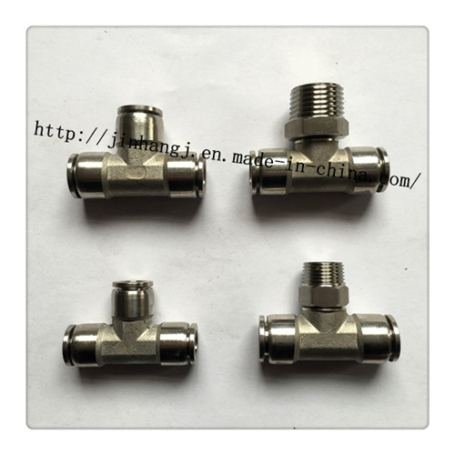 Stainless Steel T Plug - in Pneumatic Fittings