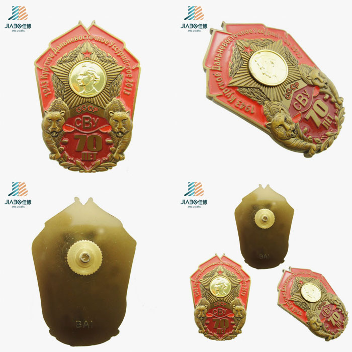 Free Sample Casting Enamel Paint 3D Logo Veitnam Custom Military Badges