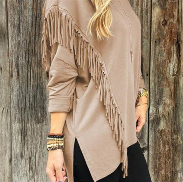 New Design Fashion Women's Fringe-Detail Top (80008)