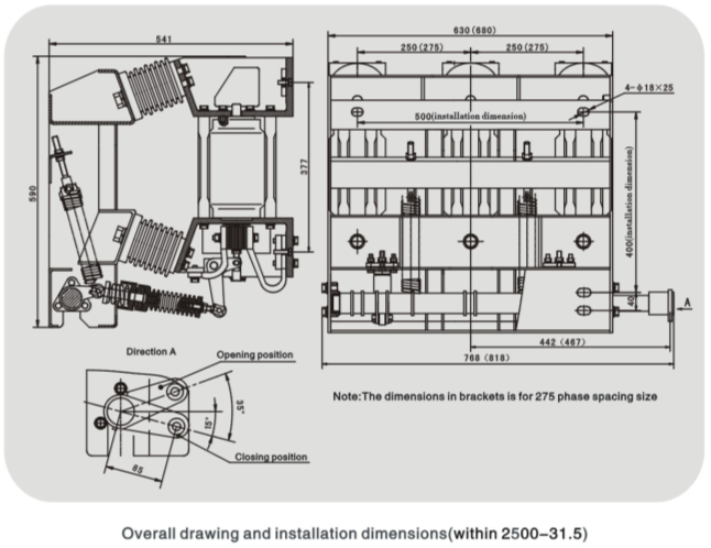 Zn28A-12 Indoor Hv Vacuum Circuit Breaker