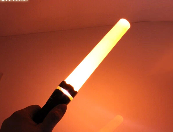 Rechargeable Traffic Baton Flashlight LED Torch