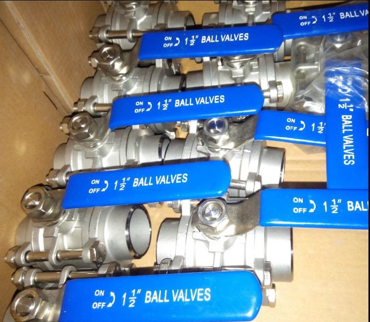 Ss316 Dn25 3pieces NPT Ball Valve (Q11F-DN25-1000WOG)