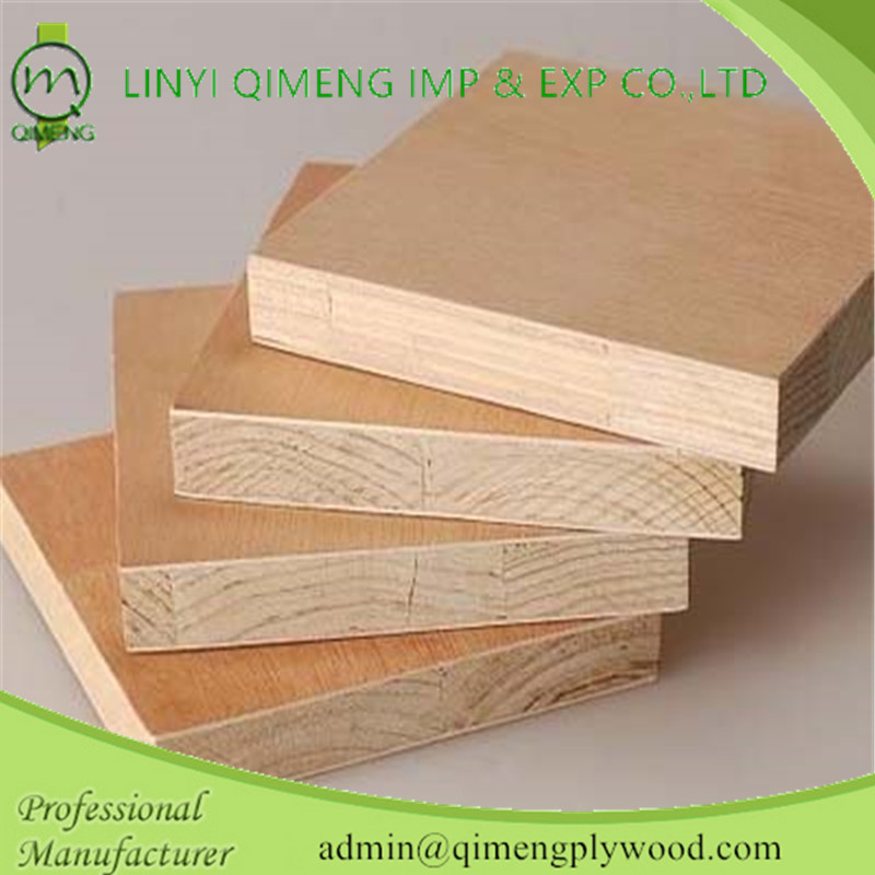 Natural Veneer and Melamine Paper Face Block Board From Linyi