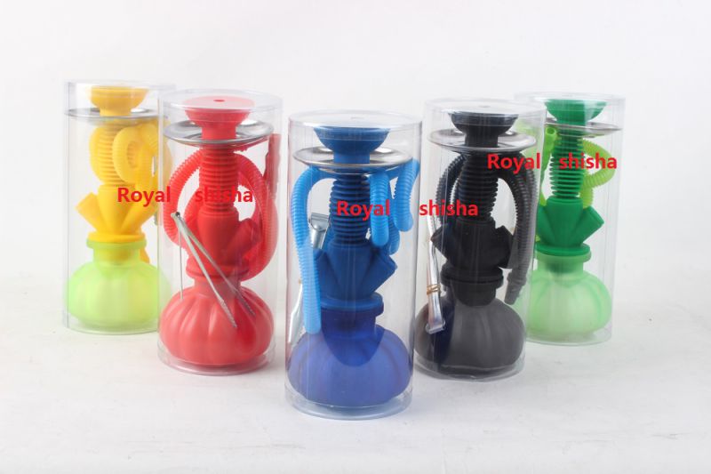 Small Portable Glass Vase Silicone Stem Pumpkin Hookah Shisha