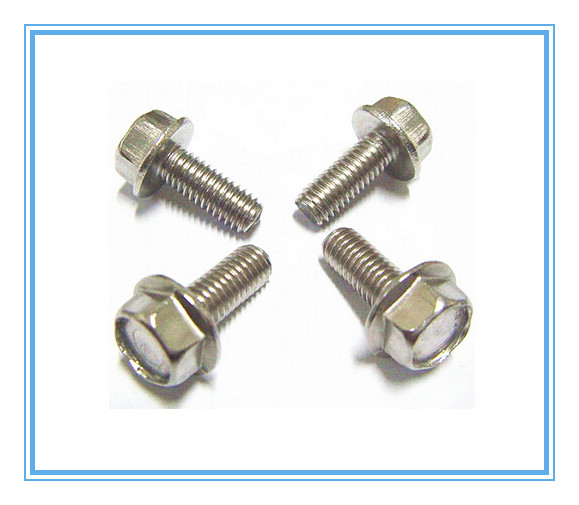 4.8grade Carbon Steel Flange Screw / Hex Flange Bolt