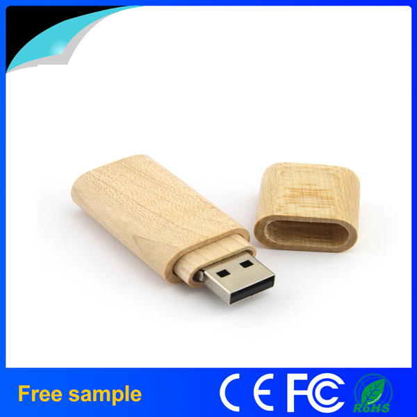 Custom Logo Recyclable Wood USB Flash Drive for Promotion Gift