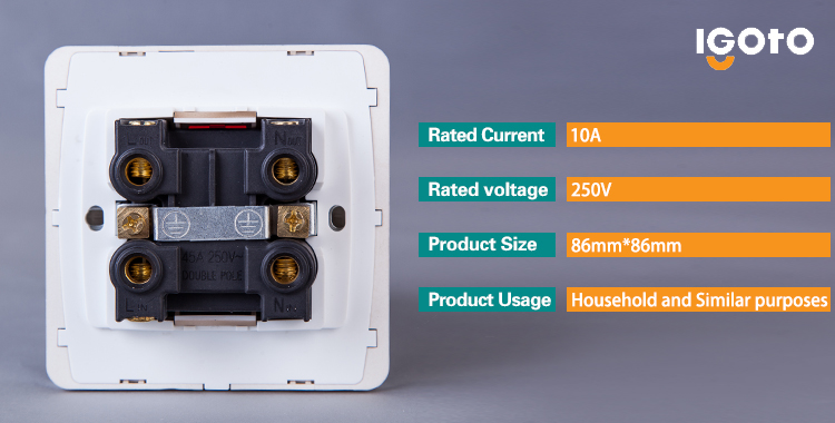 Igoto British Standard 45A Push Button Electric Types of Switches