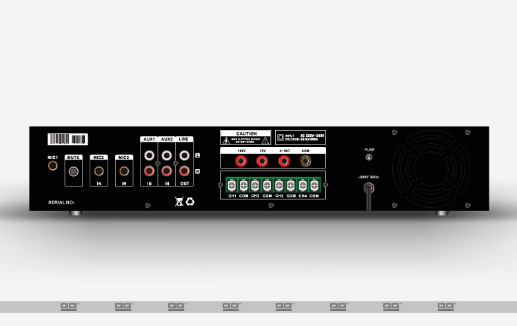 Power Amplifier 480W (USB+FM+Wireless Remote Control)