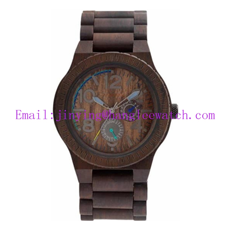 OEM Multi-Function Ebony Watches Natural Wooden Watches