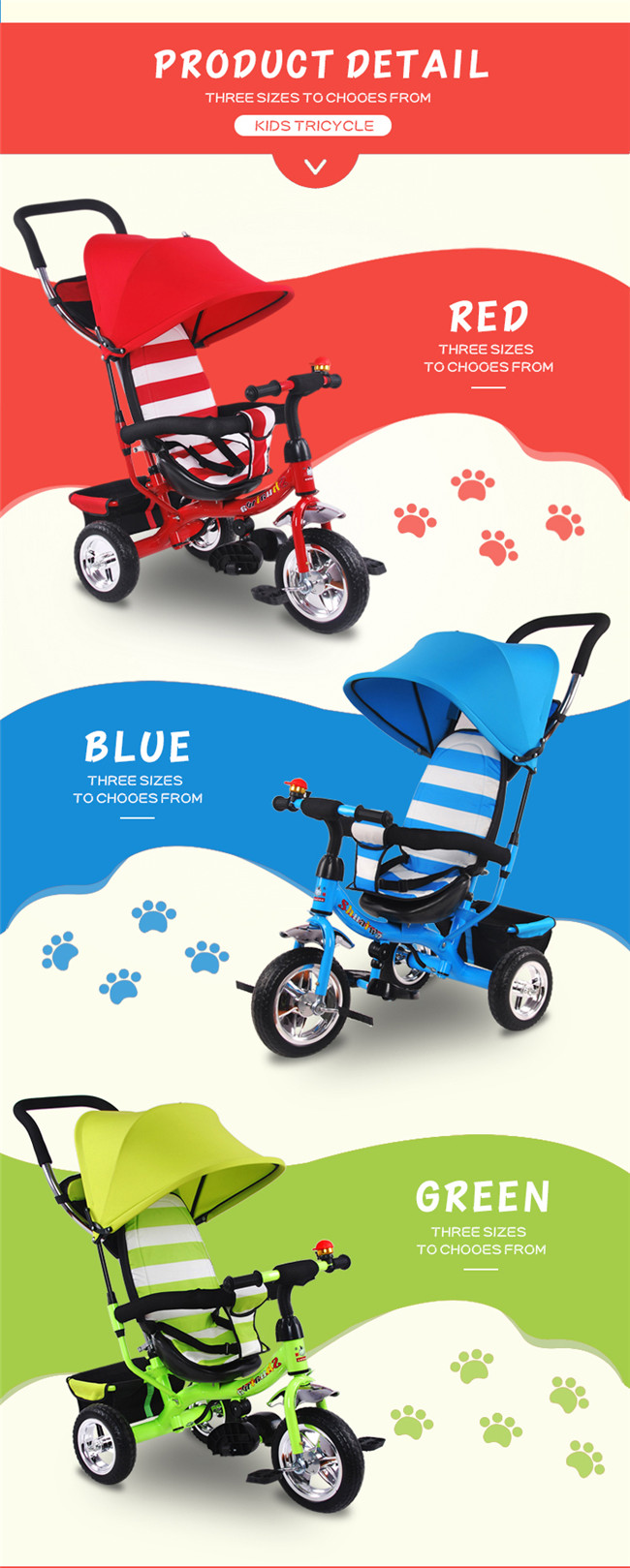 New Model China Tricycle Manufacturers Soft Knit Fabric Material Children Tricycle for Baby