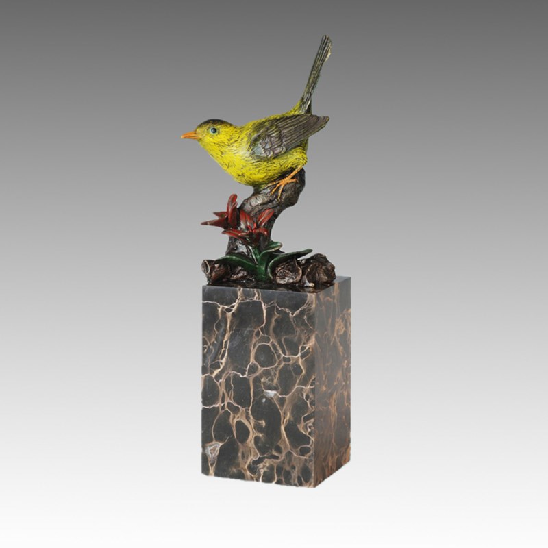 Animal Bronze Sculpture Bird Birdle Carving Decor Brass Statue Tpal-269 (B)