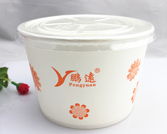 680ml Disposable Custom PE Coated Yogurt Paper Cup Bowls