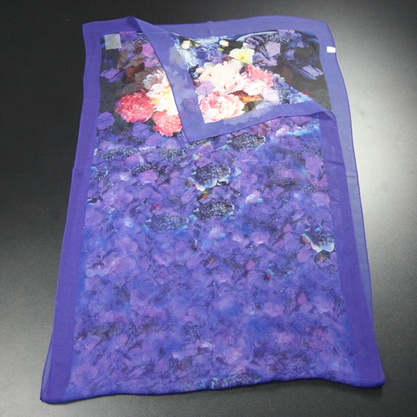 Printed Long Silk Scarf for Wholesale