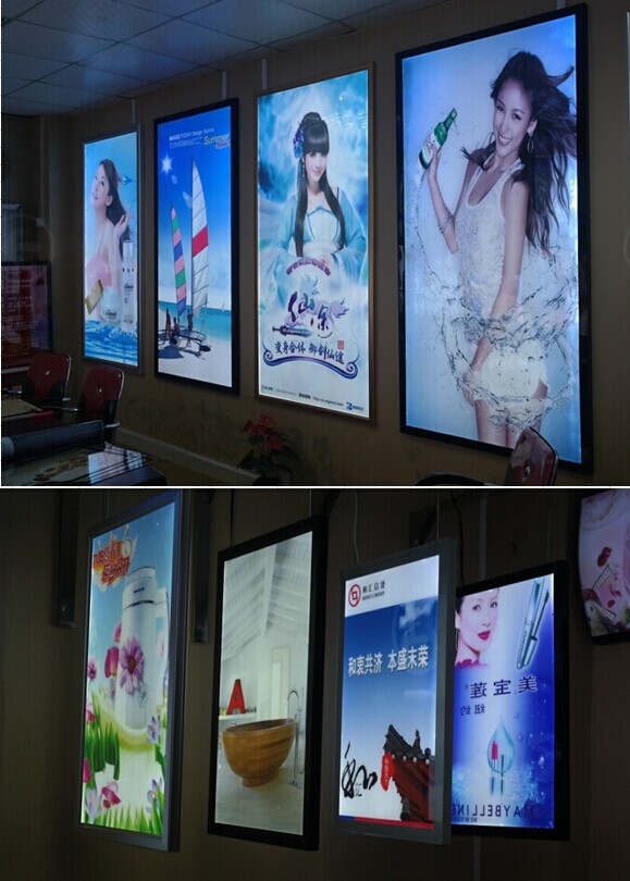 Illuminated Advertising LED Light Box, Ultra Thin Design with 10mm Thickness