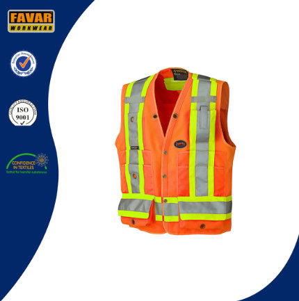 Hi Viz 150d Polyester Surveyor's Safety Vest