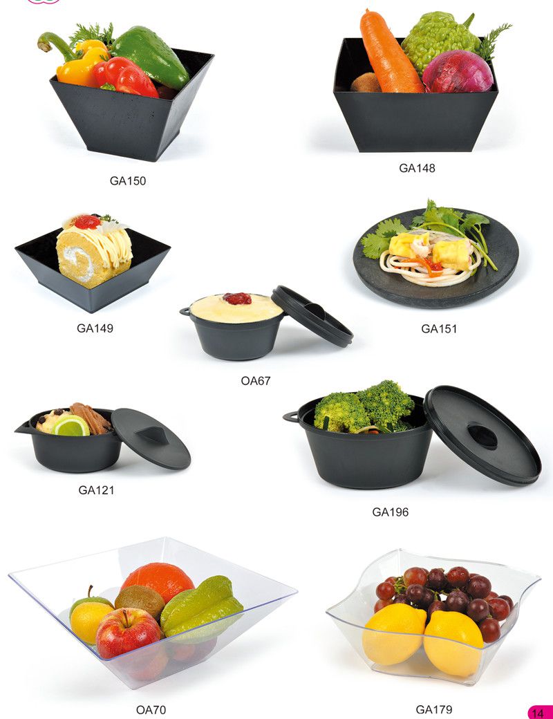 Plastic Bowl Disposable Bowl Pentagon Shaped Tray