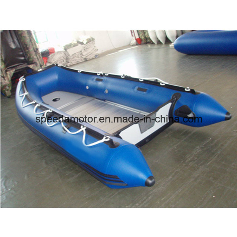 Ce Hot Sale 420cm 8 Persons Rubber Inflatable Motor Boat