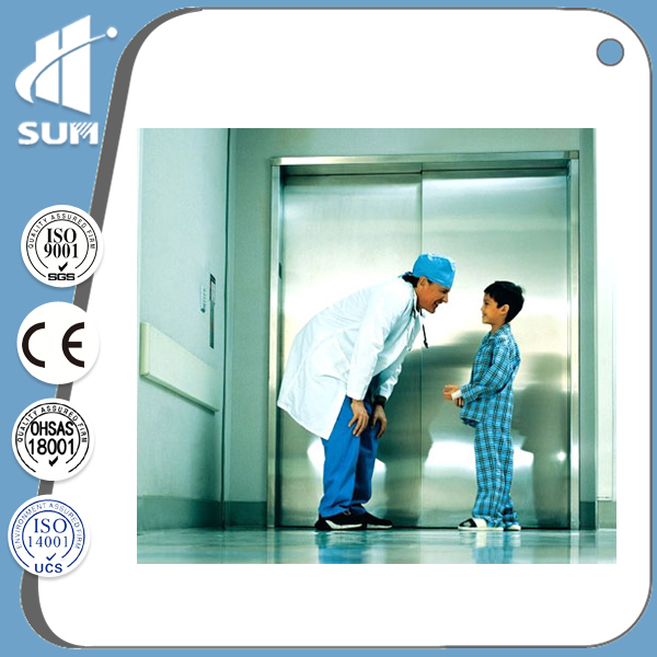 Mirror Stainless Steel Speed 1.0-2.0m/S Hospital Lift