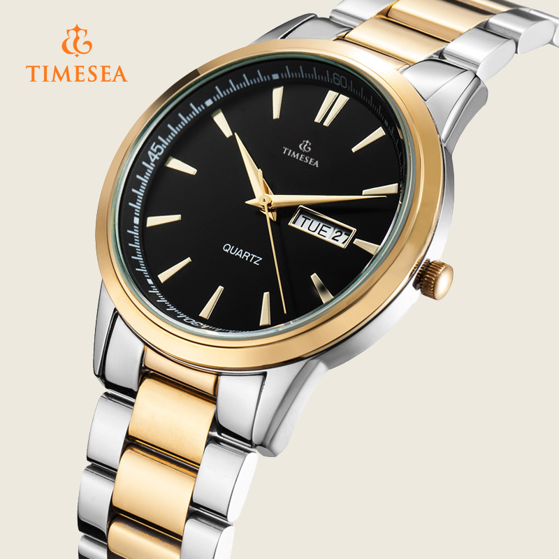 Timesea Waterproof Stainless Steel Date Analog Men's Quartz Watch 72313